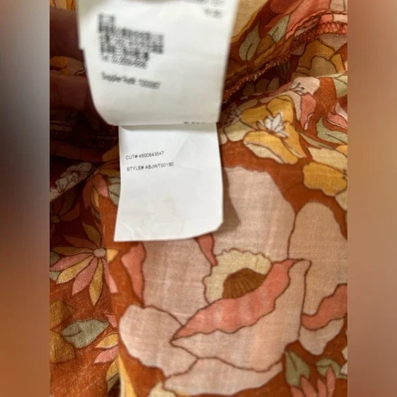 Billabong x The Salty Blonde Float On Long Sleeve Tie Front Crop Top Large - Picture 3 of 13